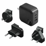 ENERGEA Travelite GAN66 66W GaN USB-C Laadija 2C1A Must US+EU