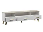 Cama RTV stand LOTTA 180cm Valge + sonoma oak
