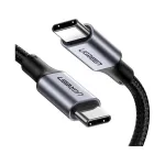UGREEN USB-C - USB-C 100W punutud nailonist laadimiskaabel 2 m must