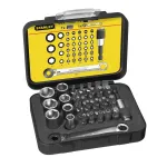 STANLEY 39-osaline 1/4-tolline pesa- ja otsikukomplekt R.360NANO p&ouml;&ouml;ratava peaga p&otilde;rkmehhanismiga