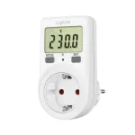 LogiLink energiakulum&otilde;&otilde;tur, 1,5 inch LCD-ekraan, &uuml;hetariifne, Schuko-pistik, valge