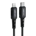 ACEFAST C4-01 USB-C Lightning PD 30W kaabel 1,8 m must