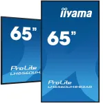 iiyama LH6560UHS-B2AG Signage-ekraan digitaalne A-tahvel 163,8 cm (64,5 tolli) LED Wi-Fi 500 cd/m&sup2; 4K Ultra HD Must Sisseehitatud protsessor Android 11 24/7
