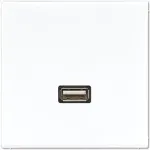 JUNG LS-seeria USB 2.0 &uuml;hendusmoodul, Alpine White (MALS1122WW)