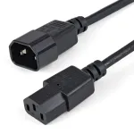 StarTech.com 1 m (3 jalga) toitepikendusjuhe, C14 kuni C13, 10A 125V, 18AWG, arvuti toitekaabli pikendus, IEC-320-C14 kuni IEC-320-C13 vahelduvvoolu toitekaabli pikendus toiteplokile, UL loetletud