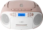 Reflexion RCR2260 kaasaskantav CD-m&auml;ngija (boombox), valge/roosa