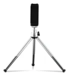 Hama Fancy 2in1 Mini Tripod for Mobile Phone & Camera (&frac14;), Travel Tripod, 16cm, silver