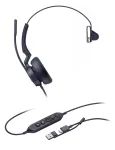 Yealink UH46 Mono Teams USB-C/A Peakomplekt, juhtmega, 20&ndash;20000 Hz, kontor/k&otilde;nekeskus, 127 g, Peakomplekt, Must