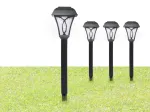 Beper P207ILO040 p&auml;ikeseenergial t&ouml;&ouml;tavad aiavalgustid vaiadega, 4 valgusti komplekt, IP44, mustad