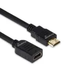 HDMI pikenduskaabel MediaRange MRCS256, HDMI 2.0, 18 Gbit/s, ARC, HDMI Type A-pistik emasele, 2 m, must
