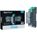 Solid-state relay Shelly Wave Pro 2 2-channel 25 A 110&ndash;240 V DIN-rail, 868.4 MHz