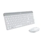 LOGITECH &Otilde;huke juhtmevaba klaviatuuri ja hiire komplekt Mk470 - Valge - Azerty Prantsuse