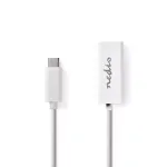 V&otilde;rgukaabel Nedis CCGB64950WT02 RJ-45 Cat8.1 0,2 m Valge