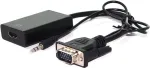 VALUE - HDMI-adapter - HDMI / VGA / Audio - HDMI (W) HD-15, stereo minipistik (M) - 15 cm - Must (12.99.3117)