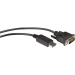 ROLINE - Videokaabel - DisplayPort (M) - DVI-D (M) - 1 m (DisplayPort 1.1) - p&ouml;idlakruvid - must (11.04.5771)