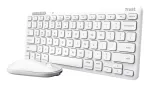 Klaviatuuri ja hiire komplekt TRUST Lyra Mini Wireless QWERTZ (RF + Bluetooth) valge, saksa paigutusega