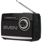 K&otilde;lar SVEN SRP-155, must (3W, Bluetooth, FM/AM/L&uuml;hilaine, USB, microSD, taskulamp, aku)
