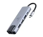 S&uuml;learvuti dokkjaam Gembird A-CM-COMBO5-04 &mdash; USB 3.2 Gen 1 USB-C, 5 Gbit/s, PD 87 W, HDMI, Ethernet, USB-A