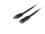 Lanberg CA-USBE-20CC-0015-BK USB-C pikenduskaabel M/F, USB 3.2 Gen 1, 1,5 m, must