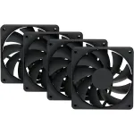 120 mm korpuse ventilaatorite 4-pakend HYTE FA12 must, PWM tugi, standardne 120 mm kinnitus