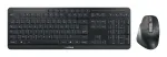 CHERRY Stream desktop ultimate klaviatuur ja hiir kodule/kontorile USB + RF juhtmevaba + Bluetooth AZERTY prantsuse must