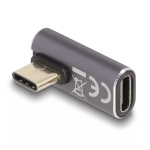 DeLOCK USB-adapter 40 Gbit/s USB USB-C PD 3.0 100 W isane emasele nurga all vasak/parem 8K 60 Hz metallist