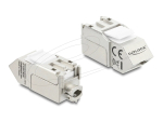 Delock 90937 Keystone moodul RJ45-LSA Cat.6A, 45 kraadi nurga all, varjestatud, 90 kraadi kaabli suunamine, t&ouml;&ouml;riistavaba