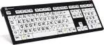 Logickeyboard XL Print PC Slim Line NERO - Tastatur