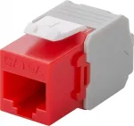 Wentronic Goobay CAT 6a KeyStone RJ45 pesa, varjestuseta, 500 MHz, punane-valge (90689)