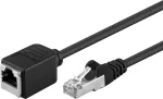 Wentronic Goobay CAT 5e pikenduskaabel F/UTP, must, 5 m - vaskmaterjal, RJ45-pistik (8P8C) RJ45-pesa (8P8C) (91884)