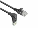 ACT Must 5 m U/UTP CAT6A LSZH &otilde;huke paigalduskaabel RJ45 konnektoritega 90&deg; nurga all sirgelt
