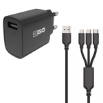 Mobiilseadme laadija 2GO 797257 Universal Must AC Toas 5V