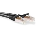 ACT must, 3 m LSZH SFTP CAT6A paigalduskaabel, snagless, RJ45 pistikutega
