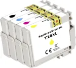 Renkforce Tindi kombinatsioonikomplekt asendab Epson 16XL (C13T163640) &uuml;hilduv must, ts&uuml;aan, magenta, kollane RF-I-E-16XLBKCMY4PK RF-5718868 (RF-5718868)