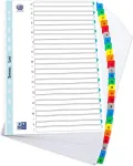 ELBA Mylar kaardiindeks, A-Z, 26-jaoline, A4, 210 x 297 mm, v&auml;rvilised vahelehed (596581-20)