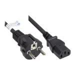 Netzkabel Schutzkontakt-Stecker Typ E+F (CEE 7/7, gerade) an C13 (gerade), schwarz, 0,75 mm&sup2;, 1,5 m, Good Connections&reg; (P0030-S015)