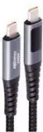USB-C&ndash;USB-C kaabel ShiverPeaks BS14-59035 USB 2.0, 2 m, kullatud kontaktid, magnetiline varjestus, must/hall