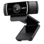 Logitech C922 1920 x 1080pikslit USB Must veebikaamera