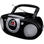 Kaasaskantav stereos&uuml;steem Soundmaster SCD5100SW &mdash; analoogne FM-tuuner 87,5&ndash;108 MHz, CD/MP3-m&auml;ngija, 1 W RMS, LED-ekraan, must