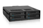 ICY DOCK ExpressCage MB324SP-1B - 4x 2,5-tolline SATA/SAS kuumvahetusega mobiilne rack 1x 5,25-tollisele pesale - kruvivabad alused - must