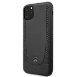 Mercedes-Benz Apple iPhone 11 Pro Max Leather Hardcase Perforation Black