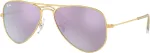 Ray-Ban Junior RJ95062494V5 Laste p&auml;ikeseprillid - L&auml;bipaistev sinine raam, sinine peegell&auml;&auml;ts, 50 mm