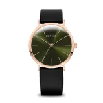 Bering meeste klassikaline kvartskell 36mm roostevaba teras roosa kuld sinine sihverplaat Milanese mesh-rihm 13436-469