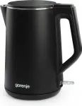 Elektriline veekeetja Gorenje K15DWBK &mdash; 1,5 L, 2200 W, must, nuppjuhtimine, 360&deg; alus