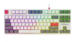 KRUX ATAX PRO RGB Creator Retro Gateron Yellow Pro mehaaniline klaviatuur (TKL, 87 klahvi, hot-swappable, USB-C, PBT double-shot klahvikatted, klahvip&otilde;hine RGB)