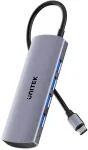 UNITEK 4-Port USB-C Hub 10 Gbps, 4x USB-A, Space Gray