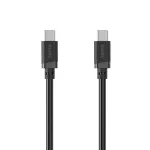 Hama USB-C to USB-C kaabel, 3 m, 60 W, must