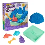 Kinetic Sand, liivakastikomplekt, loomingulised lihav&otilde;ttekingitused, sisaldab 1 nael sinist voolitavat m&auml;nguliiva, 4 t&ouml;&ouml;riista ja vormi, hoiustamine, sensoorsed m&auml;nguasjad lastele alates 3. eluaastast