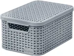 CURVER Style S hoiukarp kaanega, helehall, 29,1 x 19,8 x 14,2 cm, 8,2 L, kokkupandav, virnastatav