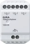 Gira 122400 videomultiplekser uksekommunikatsioonile, 2-juhtmeline siin, 4 kaamera sisendit, DIN-liist, 6 TE